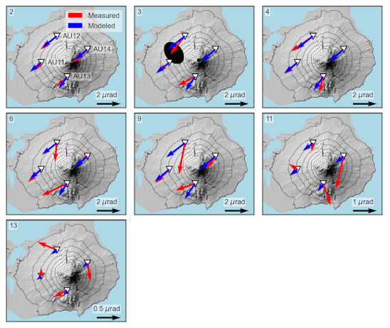 Inversion of Augustine Volcano tilt measurements.